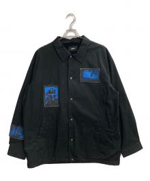 Under×Ron Herman（アンダー×ロンハーマン）の古着「コットンナイロン スラップオン パッチ コーチジャケット」｜ブラック