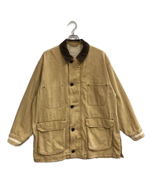 YOKE（ヨーク）YOKE (ヨーク) VINTAGED DENIM COVERALL HALF COAT ベージュ サイズ:2の古着・服飾アイテム