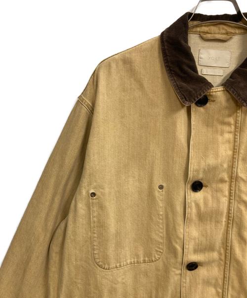 YOKE（ヨーク）YOKE (ヨーク) VINTAGED DENIM COVERALL HALF COAT ベージュ サイズ:2の古着・服飾アイテム