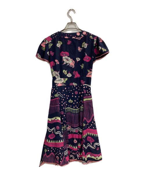 MARC JACOBS（マークジェイコブス）MARC JACOBS (マークジェイコブス) カシュクールワンピース ネイビーの古着・服飾アイテム