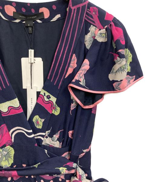 MARC JACOBS（マークジェイコブス）MARC JACOBS (マークジェイコブス) カシュクールワンピース ネイビーの古着・服飾アイテム