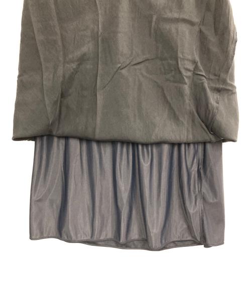 Noble（ノーブル）Noble (ノーブル) キュプラサテンナローAラインスカート ブラック サイズ:36の古着・服飾アイテム