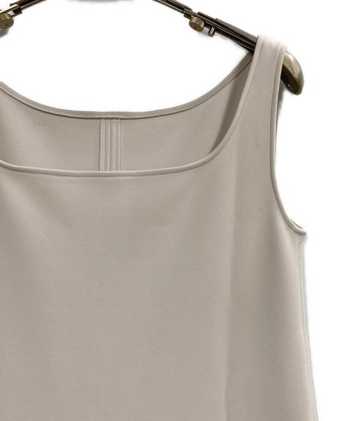 Noble（ノーブル）Noble (ノーブル) ニットライクジョーゼット2wayワンピース ベージュ サイズ:36の古着・服飾アイテム