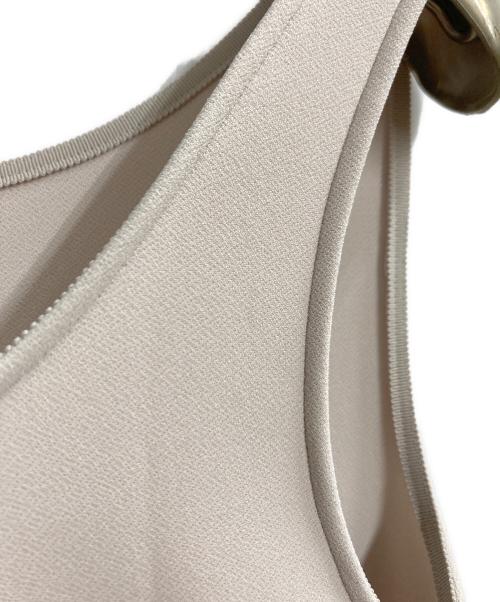 Noble（ノーブル）Noble (ノーブル) ニットライクジョーゼット2wayワンピース ベージュ サイズ:36の古着・服飾アイテム