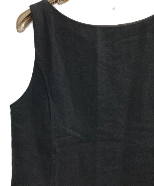 Noble（ノーブル）Noble (ノーブル) リネン混2WAYロングワンピース ブラック サイズ:36の古着・服飾アイテム