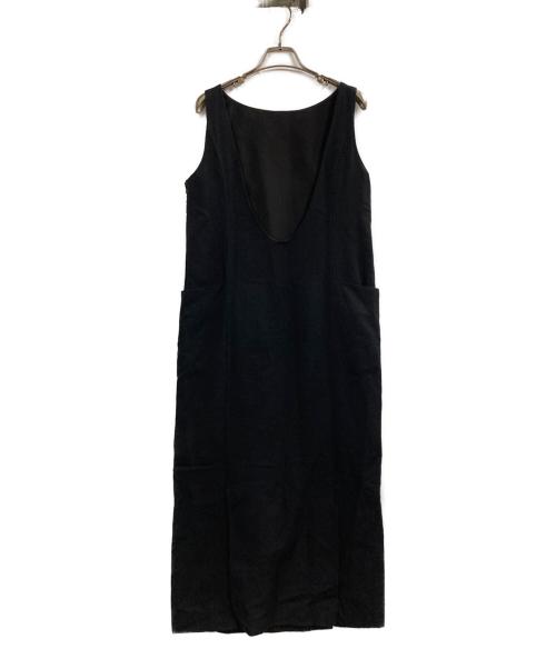 Noble（ノーブル）Noble (ノーブル) リネン混2WAYロングワンピース ブラック サイズ:36の古着・服飾アイテム