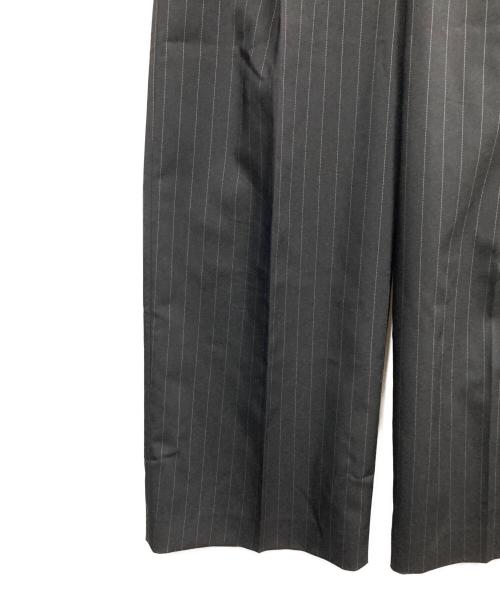 Noble（ノーブル）Noble (ノーブル) ストライプツイルストレッチスラックス ブラック サイズ:34の古着・服飾アイテム