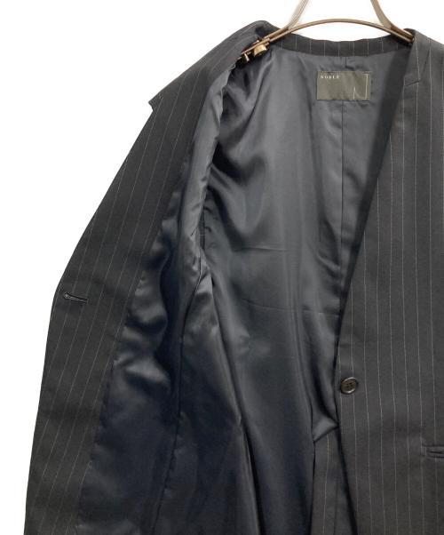 Noble（ノーブル）Noble (ノーブル) ストライプツイルストレッチVカラージレ ブラック サイズ:36の古着・服飾アイテム
