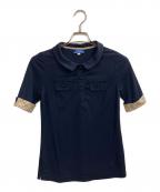 BURBERRY BLUE LABELバーバリー ブルー レーベル）の古着「ノバチェックポロシャツ」｜ネイビー