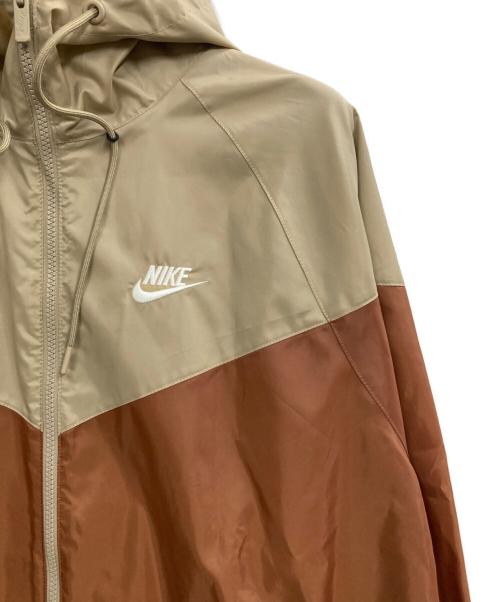 NIKE（ナイキ）NIKE (ナイキ) ウィンドランナージャケット ベージュ×ブラウン サイズ:Mの古着・服飾アイテム