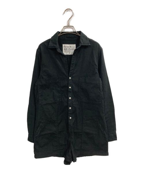 Frank&Eileen（フランクアンドアイリーン）Frank&Eileen (フランクアンドアイリーン) コットンリネンオールインワン ブラック サイズ:Mの古着・服飾アイテム