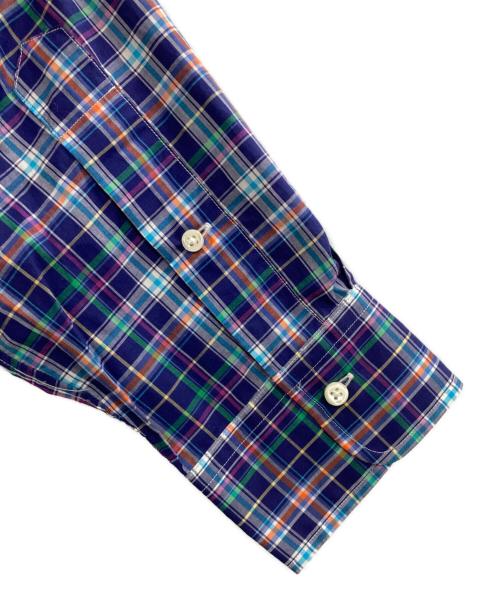 POLO RALPH LAUREN（ポロ・ラルフローレン）POLO RALPH LAUREN (ポロ・ラルフローレン) ワイドカラーチェックシャツ ネイビー サイズ:Mの古着・服飾アイテム