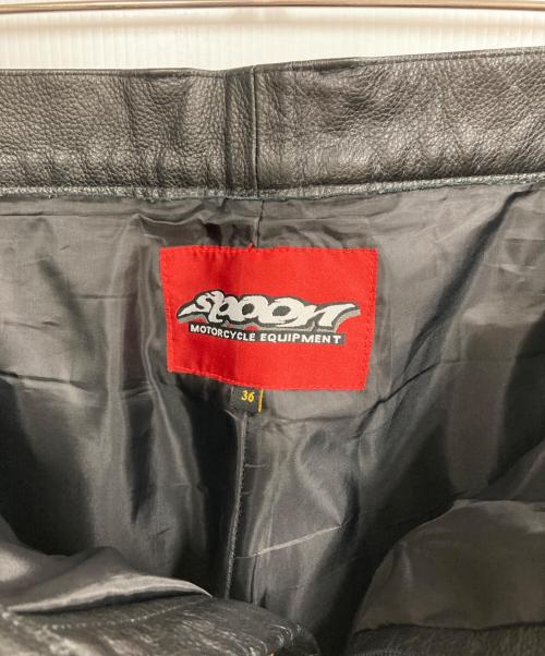 SPOON（スプーン）SPOON (スプーン) カウレザーパンツ ブラック サイズ:36の古着・服飾アイテム