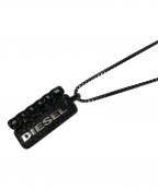 DIESELディーゼル）の古着「ロゴプレートネックレス」｜ブラック