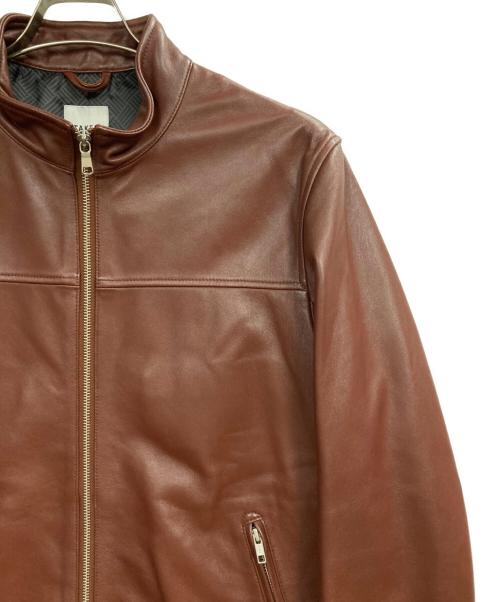 TAKEO KIKUCHI（タケオキクチ）TAKEO KIKUCHI (タケオキクチ) ラムレザージャケット レッド サイズ:Mの古着・服飾アイテム