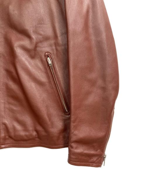 TAKEO KIKUCHI（タケオキクチ）TAKEO KIKUCHI (タケオキクチ) ラムレザージャケット レッド サイズ:Mの古着・服飾アイテム