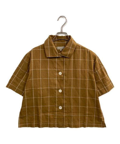 MARGARET HOWELL（マーガレットハウエル）MARGARET HOWELL (マーガレットハウエル) WINDOWPANE CHECK COTTON LINEN イエロー サイズ:１の古着・服飾アイテム