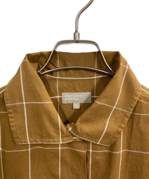 MARGARET HOWELL（マーガレットハウエル）MARGARET HOWELL (マーガレットハウエル) WINDOWPANE CHECK COTTON LINEN イエロー サイズ:１の古着・服飾アイテム
