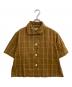 MARGARET HOWELL（マーガレットハウエル）の古着「WINDOWPANE CHECK COTTON LINEN」｜イエロー
