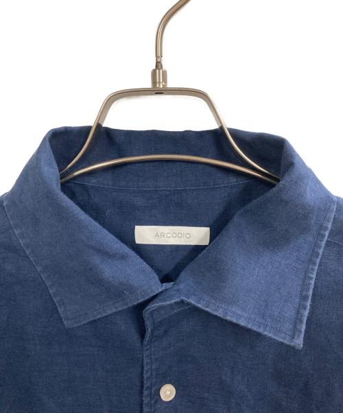 ARCODIO（アルコディオ）ARCODIO (アルコディオ) リネンシャツ ネイビー サイズ:42の古着・服飾アイテム