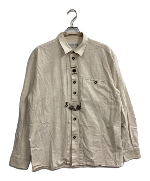 Landhaus Mode（ランドハウスモーデ）Landhaus Mode (ランドハウスモーデ) チロリアンシャツ ベージュ サイズ:Mの古着・服飾アイテム