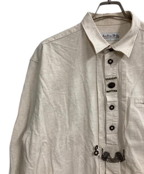 Landhaus Mode（ランドハウスモーデ）Landhaus Mode (ランドハウスモーデ) チロリアンシャツ ベージュ サイズ:Mの古着・服飾アイテム