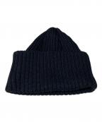 BATONERバトナ―）の古着「SOLID WOOL SHORT CAP」｜ブラック