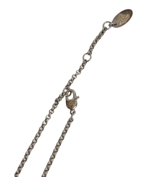 Vivienne Westwood（ヴィヴィアンウエストウッド）Vivienne Westwood (ヴィヴィアンウエストウッド) オーブネックレス シルバー×レッドの古着・服飾アイテム