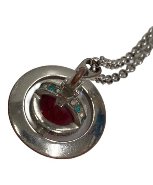 Vivienne Westwood（ヴィヴィアンウエストウッド）Vivienne Westwood (ヴィヴィアンウエストウッド) オーブネックレス シルバー×レッドの古着・服飾アイテム