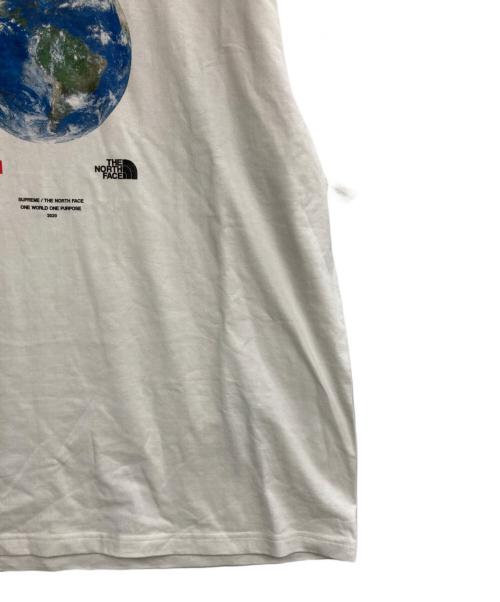 THE NORTH FACE（ザ ノース フェイス）THE NORTH FACE (ザ ノース フェイス) SUPREME (シュプリーム) OneWorld Tee ホワイト サイズ:Lの古着・服飾アイテム