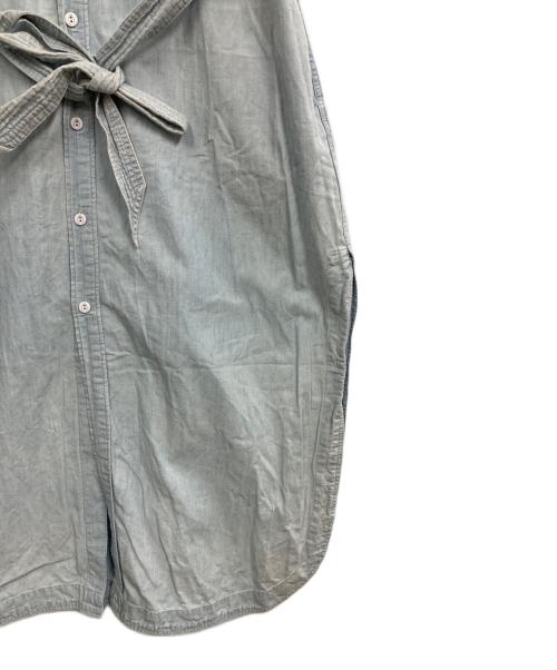 POLO RALPH LAUREN（ポロ・ラルフローレン）POLO RALPH LAUREN (ポロ・ラルフローレン) リネン混ワンピース スカイブルー サイズ:Mの古着・服飾アイテム