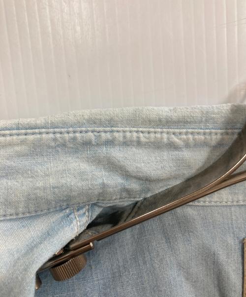 POLO RALPH LAUREN（ポロ・ラルフローレン）POLO RALPH LAUREN (ポロ・ラルフローレン) リネン混ワンピース スカイブルー サイズ:Mの古着・服飾アイテム