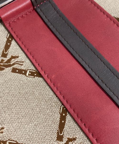 LONGCHAMP（ロンシャン）LONGCHAMP (ロンシャン) ショルダーバッグ ベージュ×レッドの古着・服飾アイテム