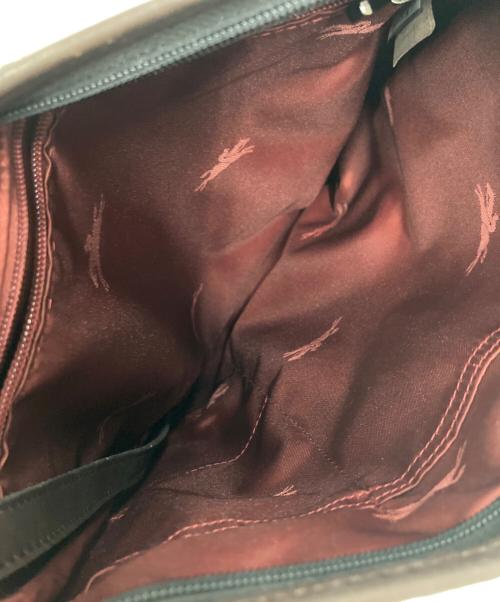 LONGCHAMP（ロンシャン）LONGCHAMP (ロンシャン) ショルダーバッグ ベージュ×レッドの古着・服飾アイテム