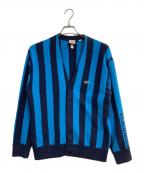 SUPREME×LACOSTE LIVEシュプリーム×ラコステライブ）の古着「ストライプカーディガン」｜ネイビー×ブルー