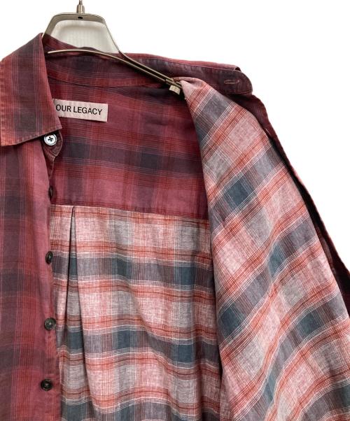 OUR LEGACY（アワーレガシー）OUR LEGACY (アワーレガシー) BORROWED SHIRT ワインレッド サイズ:44の古着・服飾アイテム