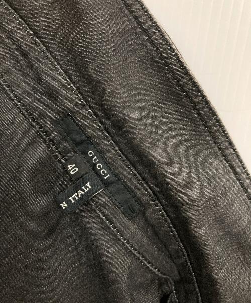 GUCCI（グッチ）GUCCI (グッチ) デニムシャツジャケット ブラック サイズ:40の古着・服飾アイテム