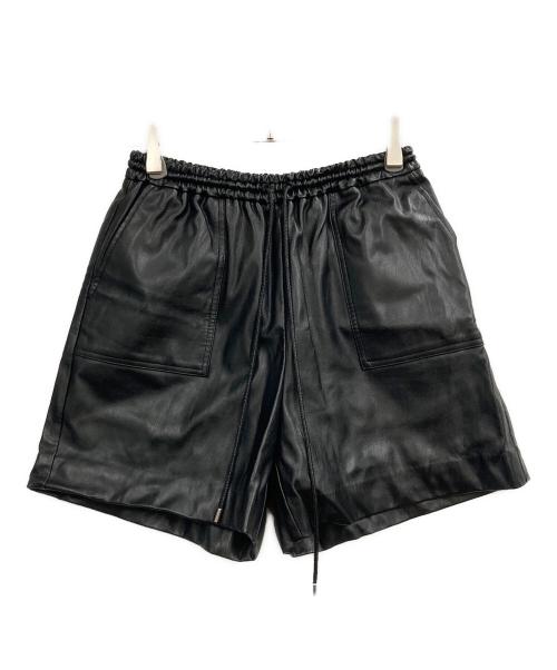 Mystrada（マイストラーダ）Mystrada (マイストラーダ) フェイクレザーショートパンツ ブラック サイズ:36 未使用品の古着・服飾アイテム