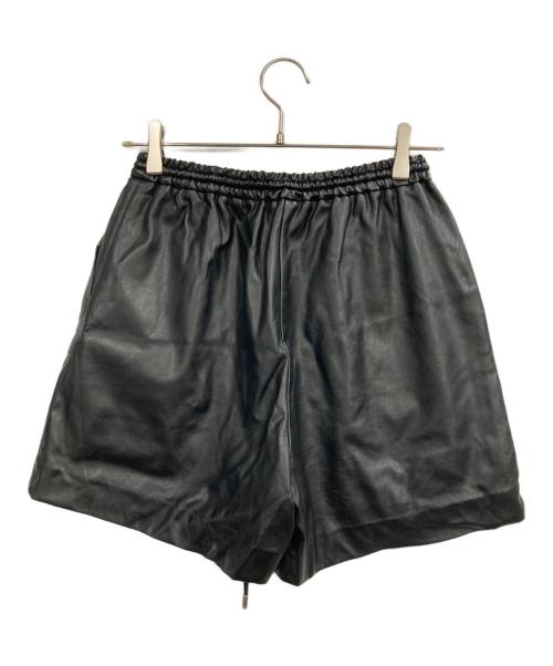 Mystrada（マイストラーダ）Mystrada (マイストラーダ) フェイクレザーショートパンツ ブラック サイズ:36 未使用品の古着・服飾アイテム
