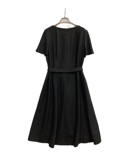 Leilian（レリアン）Leilian (レリアン) 半袖ワンピース ブラック サイズ:11の古着・服飾アイテム