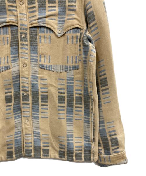 RRL（ダブルアールエル）RRL (ダブルアールエル) フリンジジャガードオーバーシャツ ベージュ サイズ:Mの古着・服飾アイテム