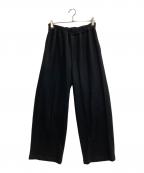 Graphpaperグラフペーパー）の古着「Wool Smooth Flannel Easy Wide Pants」｜ブラック