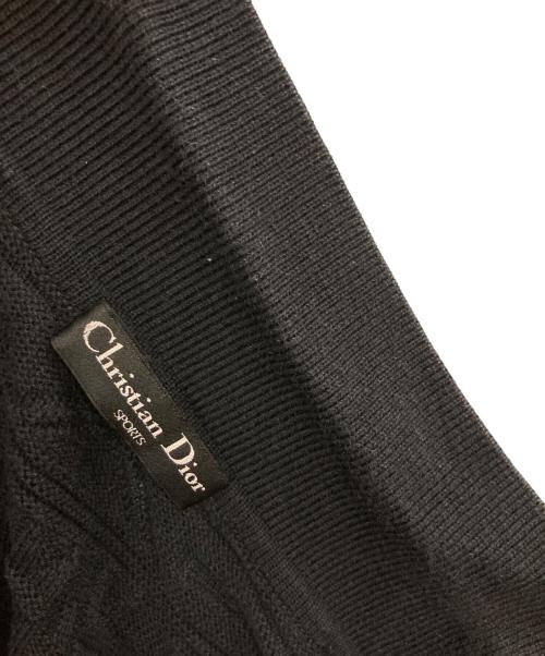 Christian Dior Sports（クリスチャン ディオールスポーツ）Christian Dior Sports (クリスチャン ディオールスポーツ) 3D半袖ポロニット ブラック サイズ:LLの古着・服飾アイテム