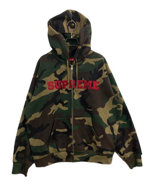 SUPREME（シュプリーム）SUPREME (シュプリーム) 25FW Collegiate Applique Zip Up Hooded Sweatshirt カーキ サイズ:MEDIUMの古着・服飾アイテム