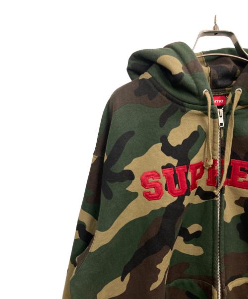 SUPREME（シュプリーム）SUPREME (シュプリーム) 25FW Collegiate Applique Zip Up Hooded Sweatshirt カーキ サイズ:MEDIUMの古着・服飾アイテム
