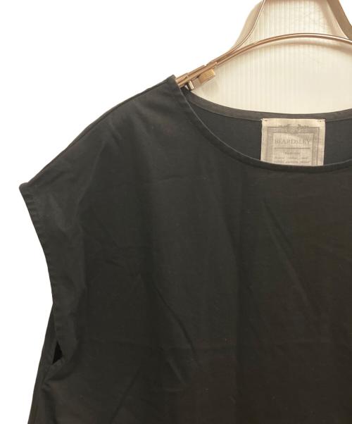 BEARDSLEY（ビアズリー）BEARDSLEY (ビアズリー) 裾レースフレンチカットソー ブラック サイズ:Freeの古着・服飾アイテム