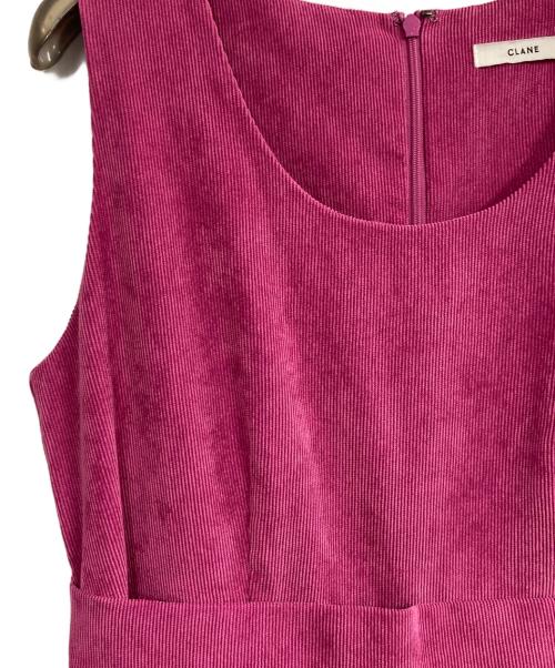 CLANE（クラネ）CLANE (クラネ) ワイドウエストベルトオールインワン/ ショッキングピンク サイズ:1の古着・服飾アイテム