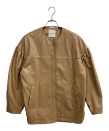 CLANE（クラネ）の古着「VOLUME SLEEVE LEATHER BLOUSON」｜ブラウン