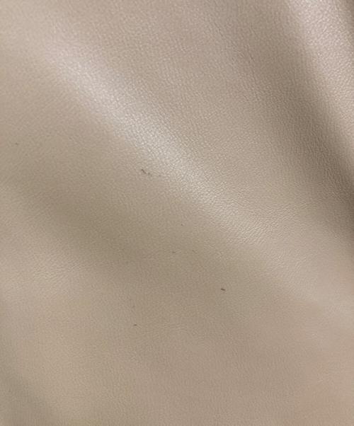 CLANE（クラネ）CLANE (クラネ) VOLUME SLEEVE LEATHER BLOUSON ブラウン サイズ:2の古着・服飾アイテム
