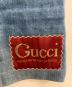 中古・古着 GUCCI (グッチ) 20AW ロゴパッチウォッシュドフレアデニムパンツ ブルー サイズ:25：30000円